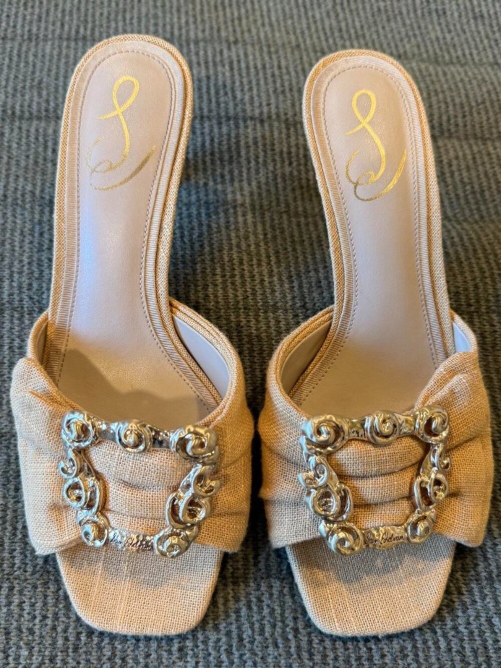 Sam Edelman Women's Tan and Cream Mules - Picture 6 of 8